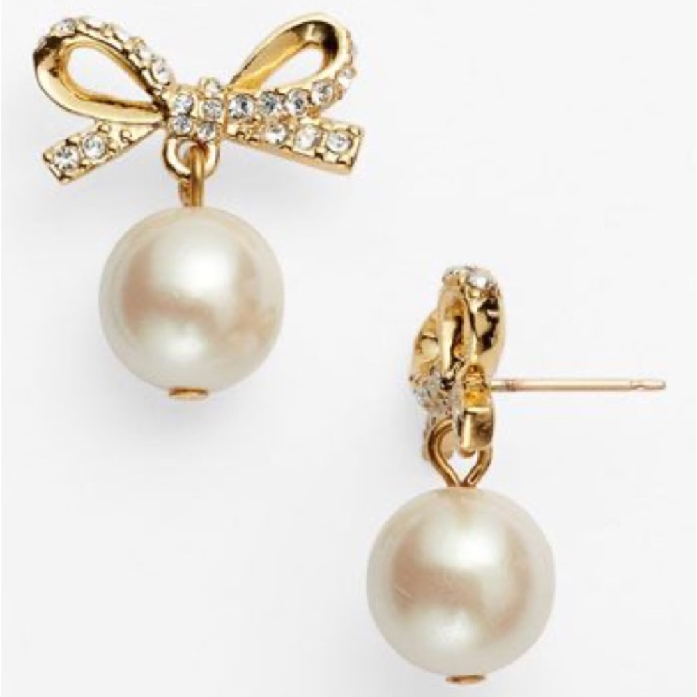 Kate Spade Bows + Pearls Earrings - Picture 3 of 3